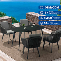 Ensemble de meubles d'extérieur modernes et robustes en rotin PE résistant aux UV avec structure en aluminium confortable, canapés de jardin, canapé d'extérieur