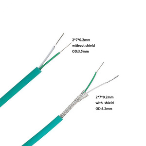 2*7*0.2mm mềm Silicone loại K cặp nhiệt điện dây mở rộng dây trắng xanh KX/KC Cáp cặp nhiệt điện cho cảm biến nhiệt độ thử nghiệm - Product Image 2