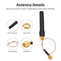 Antena LoRa para Exteriores de 433MHz, 28dBi de Alta Ganancia, Impermeable, Omnidireccional, de ABS con Conector Roscado para IoT Gateway, Compatible con OEM