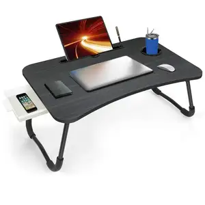 Foldable Computer Desk Colorful Design Folding Simple Table Modern Study Bed Desk Laptop Table for Home Office