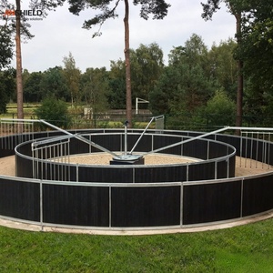 Sistema di camminata libera a 8 pannelli in rete per cavalli, ideale per grandi strutture di addestramento - Product Image 1