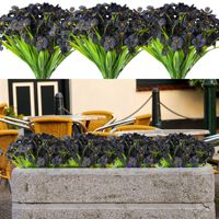 Bunga Violet Buatan Jy-0023 dari Plastik Sutra Tahan UV, Cetakan Injeksi, Dekorasi Teras Luar Ruangan untuk Ekspor