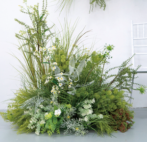 Penjualan laris taplak meja bunga sutra hijau taplak meja bunga buatan alami dekorasi pintu pernikahan lumut sentuhan nyata - Product Image 5