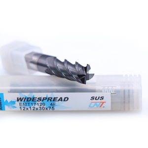 UNT Bán Trực Tiếp Từ Nhà Máy Dụng Cụ Phay Máy Tiện <span class=keywords><strong>CNC</strong></span> 4 Sáo Phổ Biến Được Phủ Vuông Bằng Cacbua Không Gỉ - Product Image 1