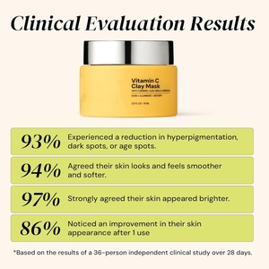 มาส์กหน้าดินเหนียววิตามินซีช่วยให้ผิวขาวขึ้นลดรอยดำรอยแผลเป็นจากสิวบรรเทาผิวกระชับรูขุมขนหน้ากากดิน - Product Image 5