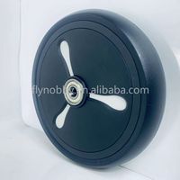Ensemble de roues avant et arrière pour poussette en plastique de 5,5 pouces, jante en PP, pneu en mousse PU, capacité de charge de 20 kg, dureté du pneu 70-75A, chariot léger