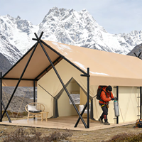 Tente de safari de luxe quatre saisons de la série Neptune |   Hébergement de glamping haut de gamme double couche résistant au vent (80 km/h) (5x7m)