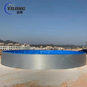 Équipement d'aquaculture de pisciculture de revêtement de bâche de plaque galvanisée ronde de recirculation - Product Image 2