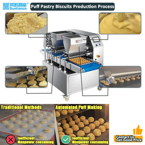 เครื่องผลิตเค้กครีมชูส์พัฟเพสตรี้อัตโนมัติ กึ่งอัตโนมัติ รุ่นใหม่ ความจุสูง <span class=keywords><strong>พ</strong></span>ร้อมระบบฉีดไส้และขึ้นรูป - Product Image 4