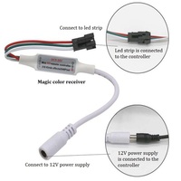 Controlador LED Mini Symphony Inalámbrico RF, Dimmer RGB Pixel, Control Remoto de 17 Teclas, Controlador Digital SPI
