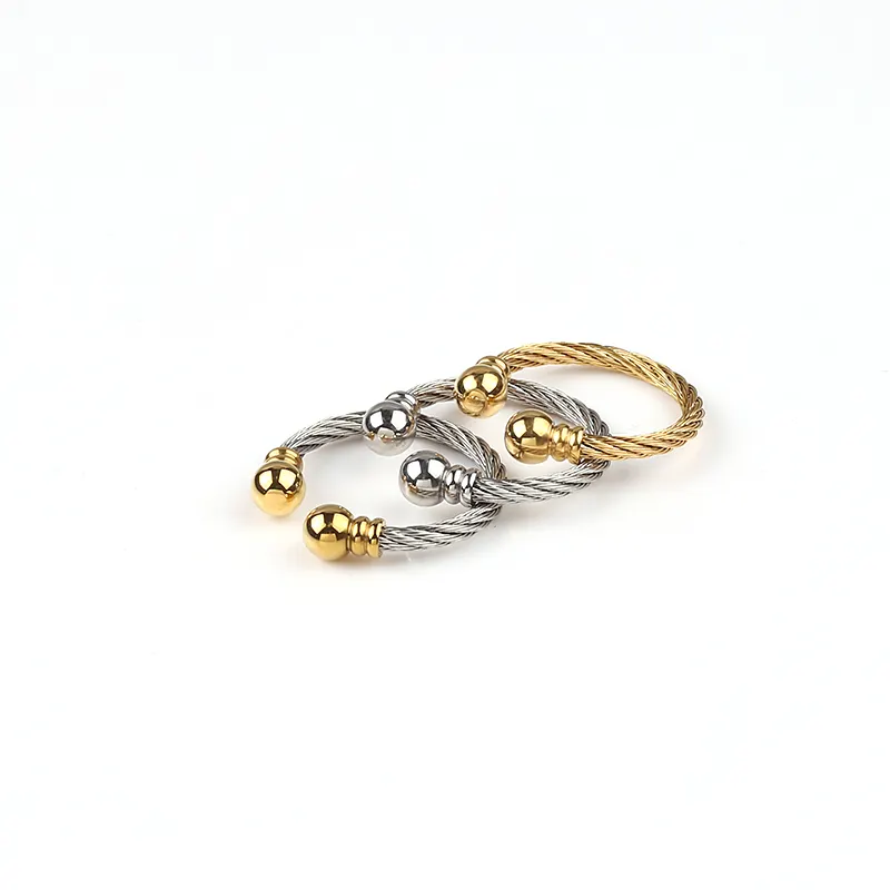 High Quality Custom Wholesale smart wedding stainless steel Finger Fashion gold plated couple ring