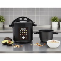 Panci Masak Listrik Digital Stainless Steel Terprogram dengan Layar Warna, 12 Proteksi Keamanan, Dukungan Bahasa Jerman, 1000W