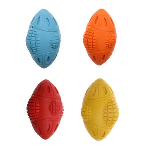 Hotsale all'ingrosso gomma naturale luminoso Rugby Squeaky <span class=keywords><strong>Toys</strong></span> Tough Latex Pet Toy <span class=keywords><strong>Dog</strong></span> Chew <span class=keywords><strong>Toys</strong></span> con <span class=keywords><strong>Squeaker</strong></span> - Product Image 6