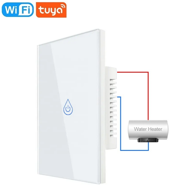 For Tuya WiFi Water Heater Wall Switch 20A 40A Zigbee Wireless Smart Home Automation Touch Panel Smart Life App Remote Control