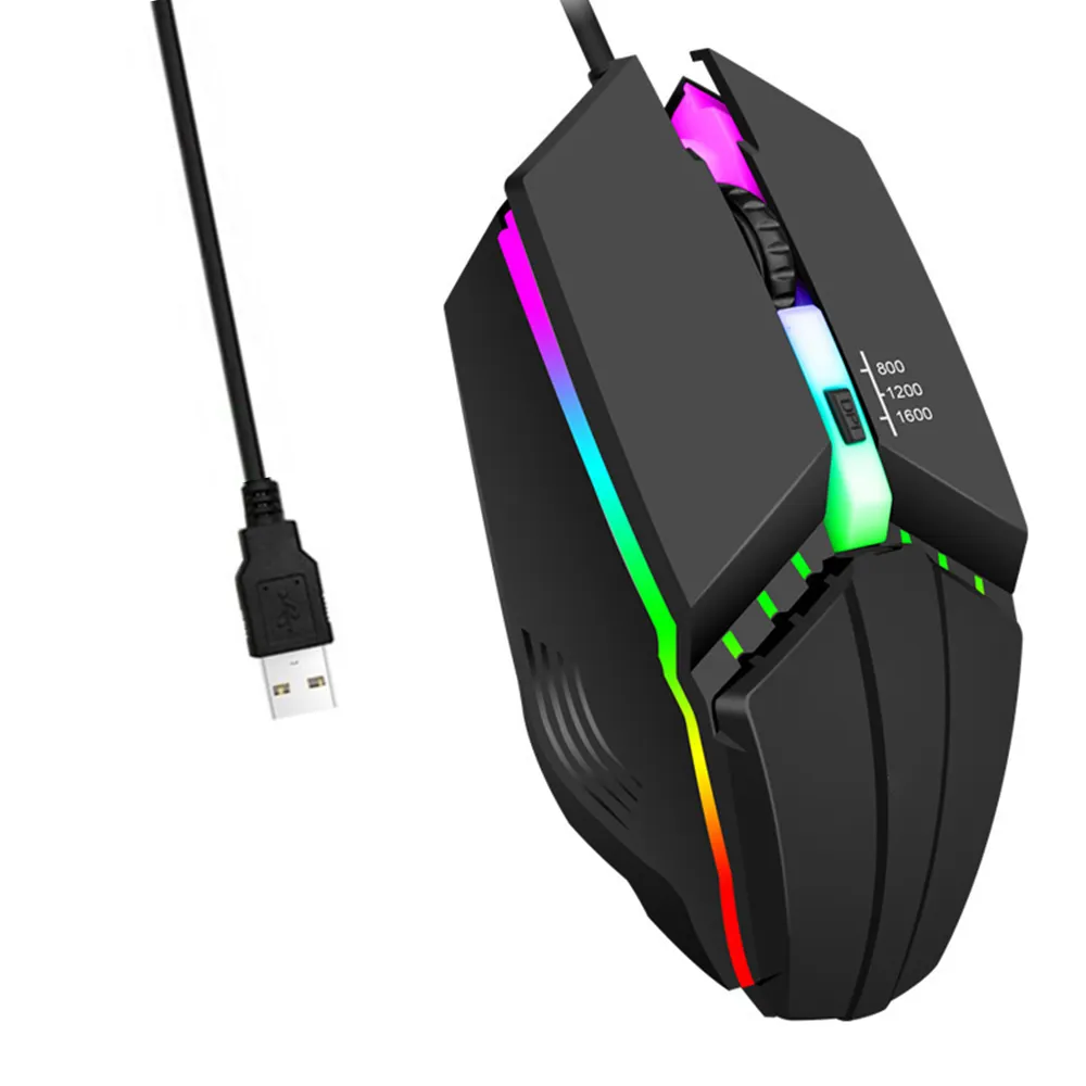 Mouse da gioco per ufficio con cavo a 4 pulsanti