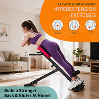 Chaise romaine robuste en cristal, banc d'hyperextension réglable, équipement de musculation pliable pour la maison, pour l'entraînement du dos et des fessiers