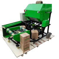 Mini-presse à balles et enrouleuse combinées pour ensilage, machine à fabriquer des balles rondes de paille et d'herbe pour l'élevage de bovins et ovins