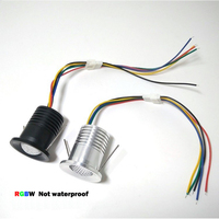 Lampe LED RGB étanche pour sauna Multicolor12V Mini Spotlight Outdoor Plafonnier Dimmable LED Spot Salle de bain 3W