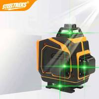 Nouveaux niveleurs laser 4D 16 lignes 360 degrés à nivellement automatique, faisceau vert, outil de haute précision avec batterie au lithium pour la construction et le bricolage