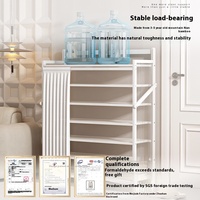 Étagère à chaussures moderne en bambou pliable multicouche Rangement peu encombrant avec installation sans poussière pour l'entrée ou la maison