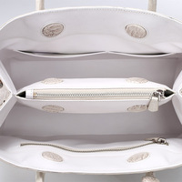 Sac fourre-tout pour femme en cuir crocodile blanc, design tendance, style Europe et Amérique, usage quotidien