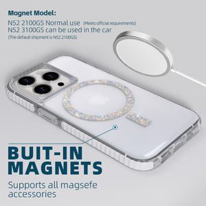 Étui de téléphone personnalisé transparent antichoc en silicone TPU magnétique pour iPhone 15 14 Pro Max - Product Image 5