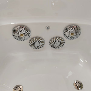 حوض استحمام جديد للحيوانات الأليفة مع نظام تدليك وفقاعات وسبا LED، حوض أكريليك قائم بذاته للعناية بالكلاب - Product Image 6