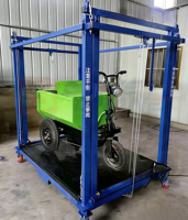 Échafaudage électrique pour l'installation de systèmes HVAC et de climatisation, plateforme élévatrice mobile avec plateau à outils
