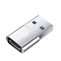 Adaptateur OTG en alliage d'aluminium avec logo personnalisé, type C femelle vers USB mâle, câble convertisseur de données, transfert rapide des données