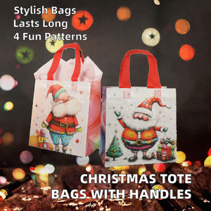 <b>Christmas</b> <b>Gift</b> Bag New Popular Small Size Non-Woven Laminated Shopping Bags Long Handle Many Designs Merry <b>Christmas</b> - Product Image 2