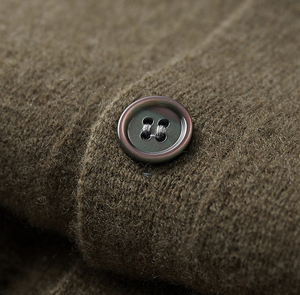 Suéter de lana tejido para <span class=keywords><strong>hombre</strong></span>, de Invierno, de Mongolia Interior, venta al por mayor de fábrica, logotipo personalizado, color sólido, cárdigan de lana gruesa con bolsillos - Product Image 5