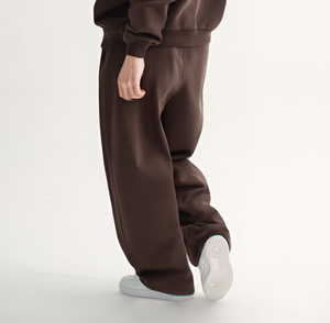 Pantalon de survêtement droit coupe ample pour hommes logo personnalisé imprimé bouffant pantalon de survêtement cordon hommes décontracté polaire coton pantalon évasé - Product Image 2