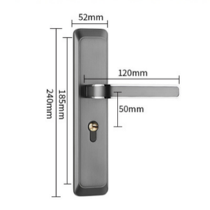Chất lượng cao cấp tiêu chuẩn Mỹ khóa cửa màu đen với tay cầm dài Hợp kim kẽm đòn bẩy xử lý phần cứng trở lại tấm cho khách sạn biệt thự - Product Image 6