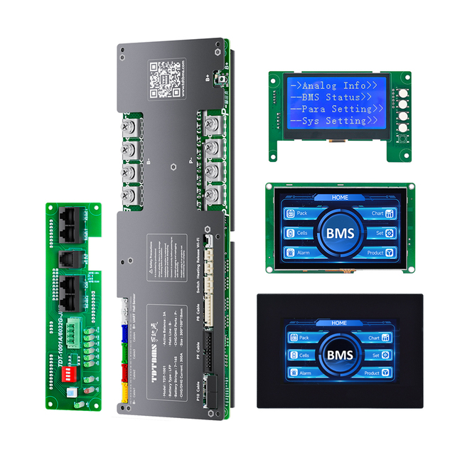 TDT BMS Lifepo4 16s 48v 7S 8S 16S 24V 15S 48V 50A 100A 150A 200A 300A Home Energy Storage BMS with LCD CAN UART RS485 WIFI BT