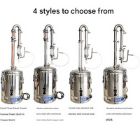 Distillateur Commercial Électrique d'Huiles Essentielles en Acier Inoxydable 15-98L, Installation de Distillation Sous Vide Semi-Automatique Contrôlée par PLC