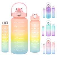 Bouteille d'eau étanche 3-en-1 en plastique bon marché logo personnalisé directement potable au lave-vaisselle pour la rentrée des classes