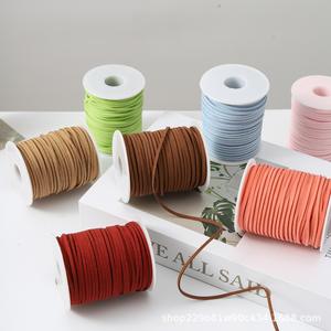 3mm 50ヤードポリエステル編組ベルベットランヤードディアスキンウエストバンドドローストリングベルト装飾ギフトリボンハロウィンクラフト用 - Product Image 4