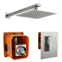 Mitigeur de douche pluie or en acier inoxydable 304 de haute qualité pour salles de douche ensemble de robinet de douche de salle de bain mural dissimulé