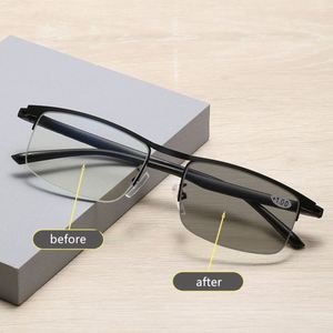 Gafas de Lectura Progresivas Multifocales Unisex de Moda 2025, Media Montura, Fotocromáticas, Anti Luz Azul, para Presbicia - Product Image 1