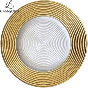 Plato de Cristal Plateado Personalizado Lanques, Redondo, para Decoración de Bodas, Venta al por Mayor, 13'', <span class=keywords><strong>Vajilla</strong></span> Elegante y de Lujo para Eventos y Fiestas - Product Image 4