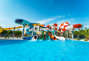 Parc <span class=keywords><strong>aquatique</strong></span> extérieur pour enfants, <span class=keywords><strong>jeux</strong></span> aquatiques, grand toboggan en spirale en métal et fibre de verre dans la piscine - Product Image 5