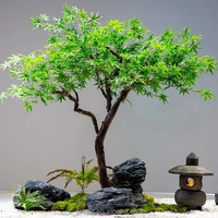 Arbres décoratifs artificiels d'automne en érable haute simulation pour intérieur et extérieur