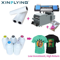 XinFlying venta al por mayor DTF 5 colores tinta Premium CMYK + W impresión sin problemas tintas DTF de alta calidad para XP600/I3200