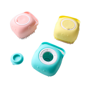 2025 silicone Massage animal de compagnie exfoliant épurateur rechargeable Silicone bébé bain corps douche brosse avec distributeur de <span class=keywords><strong>savon</strong></span> - Product Image 4