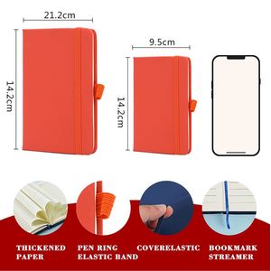 Custom <b>A5</b> A6 PU Leather Cover Business School Notebooks Hardcover Thread Sewing Binding Dairy Journal with Pen Holder - Product Image 2