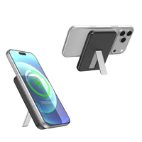 Mini Power Bank Mince avec Chargeur Sans Fil et Support Téléphone, Charge Rapide et Sûre pour iPhone 16 17 18