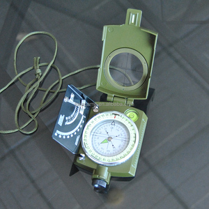 Olive-màu kim loại cầm tay có thể gập lại la bàn lăng kính Kính nhìn thấy đồ đo độ nghiên cứu tiện dụng thiết bị cho hải lý đi bộ đường dài - Product Image 2