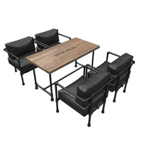 Table de barre de meubles de barre avec le dessus de Table en bois solide de Sofa avec la jambe de tuyau d'eau, taille faite sur commande, Service de livraison rapide