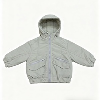 Veste à capuche en jean pour enfants garçons et filles, style safari, écologique, coupe-vent, épaisse, avec poches zippées, parka, streetwear, vêtements d'extérieur pour l'automne et l'hiver