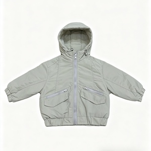 Veste à capuche en jean pour enfants garçons et filles, style safari, écologique, coupe-vent, épaisse, avec poches zippées, <span class=keywords><strong>parka</strong></span>, streetwear, vêtements d'extérieur pour l'automne et l'hiver - Product Image 1